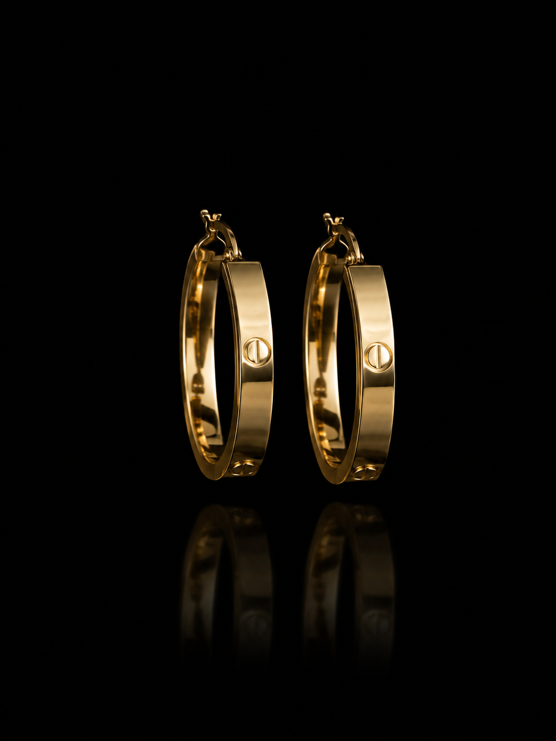Argollas con Diseno de Tornillo